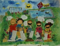 Original personalized picture cartoon in progress