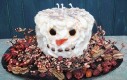 3 Wick Cinnamon Snowman Candle