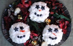 Snowman Bundt Cake Candles