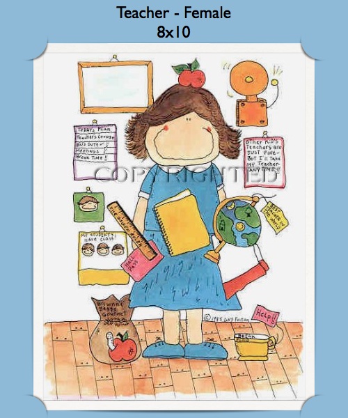 Personalized Teacher Cartoon